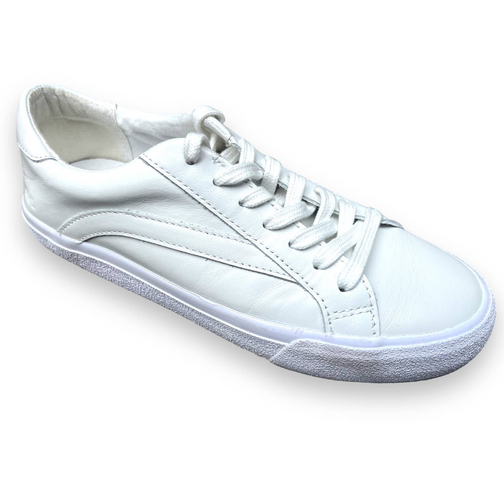 Madewell Women's 8 Sidewalk Low-Top White Leather Sneakers L3243